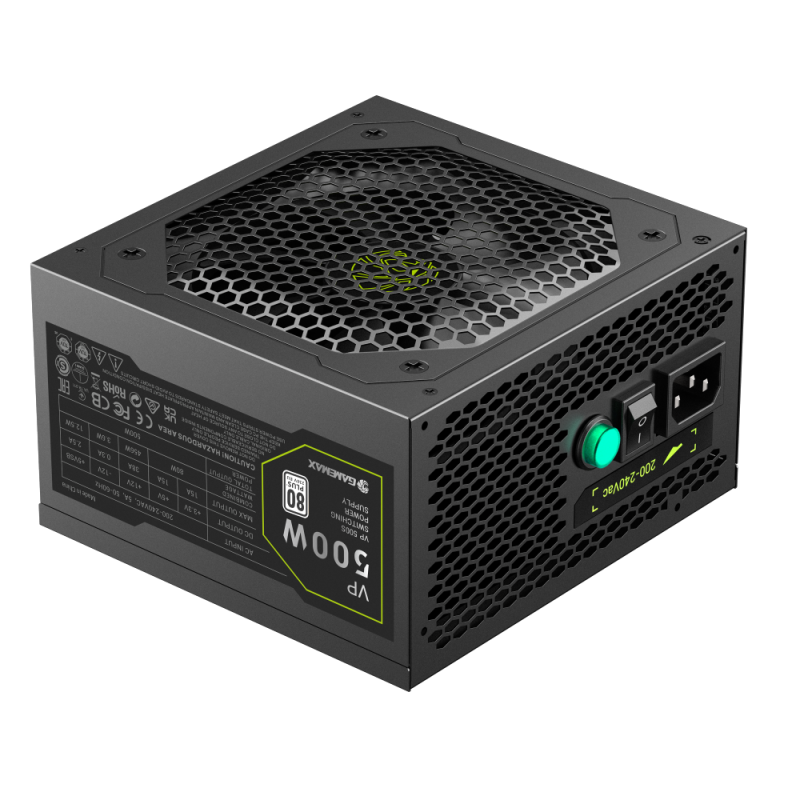 GameMax VP 500S 500 Watts Power Supply 80+ Bronze - Black GameMax VP 500S 500 Watts Power Supply 80+ Bronze - Black
